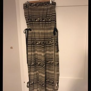 NWOT Free People Strapless Patterned Maxi Dress
